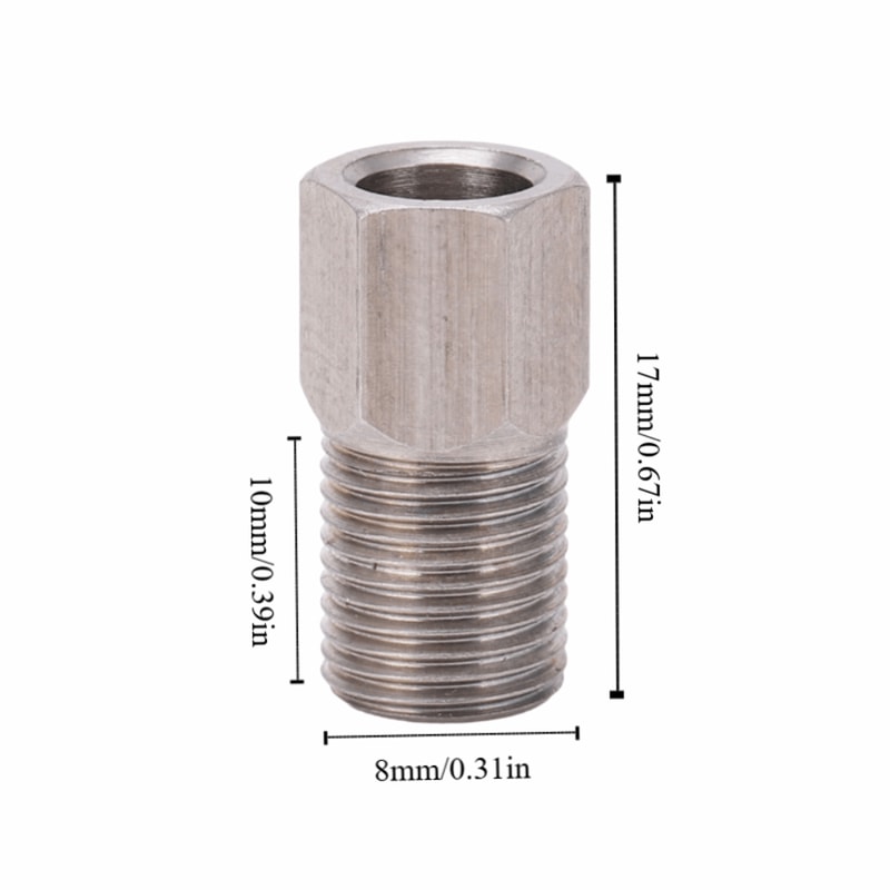 Compression Nut Brake, Silver Hydraulic Brake Hose, Tubing Bolt for Bike Repairs