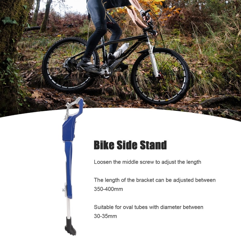 Adjustable Bike Kickstand, Waterproof Side Stand with Pads, Easy to Install