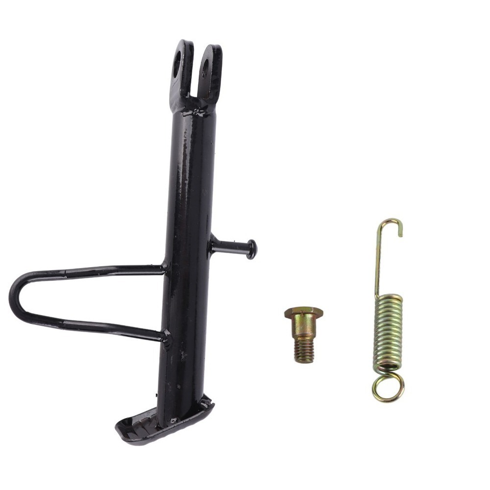 Dirt Bike Stand with Spring Hardware Parking, Motorcycle Kickstand Nonslip Foot Support Black