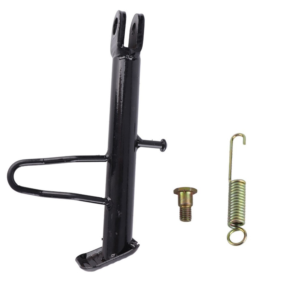 Dirt Bike Stand with Spring Hardware Parking, Motorcycle Kickstand Nonslip Foot Support Black