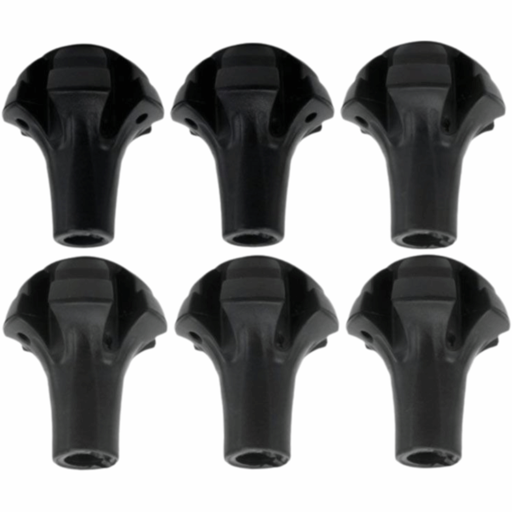 Black PVC Hiking Pole Tips, Walking Stick Tips, Spherical Replacement Protectors for Hiking Poles