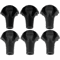 Black PVC Hiking Pole Tips, Walking Stick Tips, Spherical Replacement Protectors for Hiking Poles