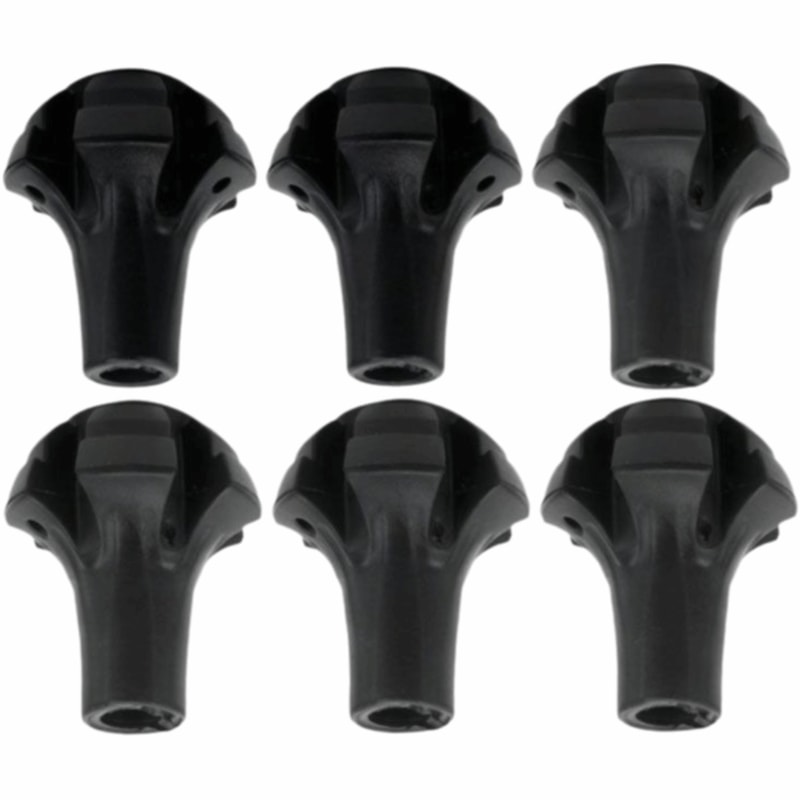 Black PVC Hiking Pole Tips, Walking Stick Tips, Spherical Replacement Protectors for Hiking Poles