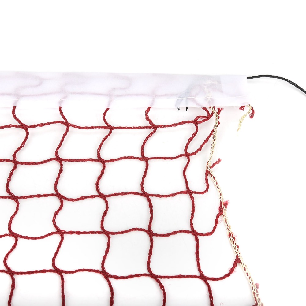 Polypropylene Foldable Badminton Net Grid Mesh Red Green Sports Accessories for Indoor Use