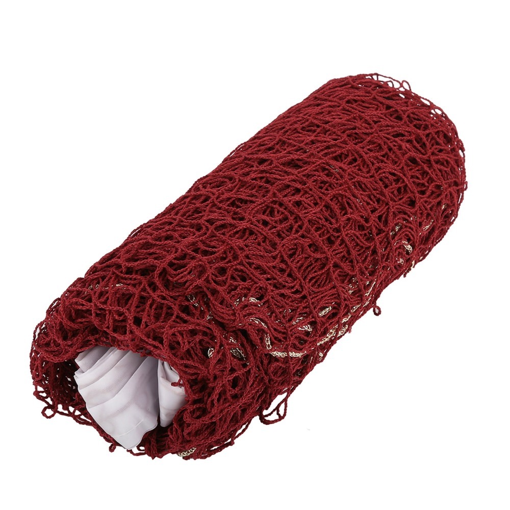 Polypropylene Foldable Badminton Net Grid Mesh Red Green Sports Accessories for Indoor Use