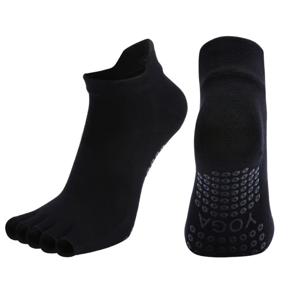 Elasticity Cotton Women Five Toe Pilates Socks, Anti-Slip Ladies Yoga Socks, Breathable Ballet Dance Socks for Yoga Gym