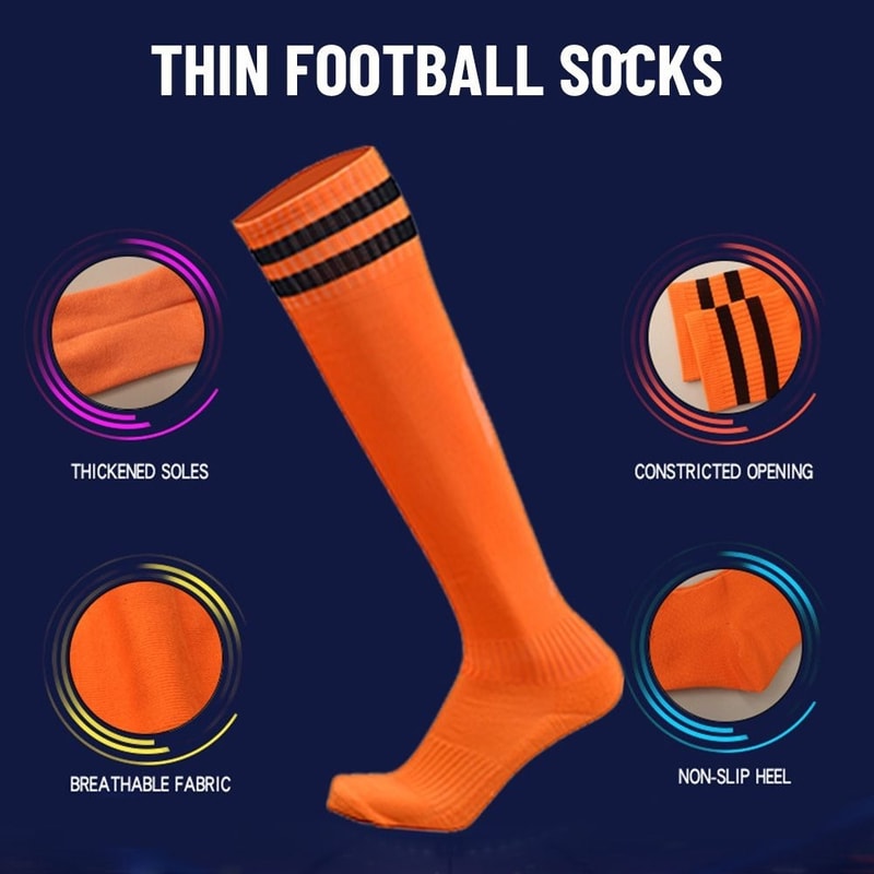 Breathable Soccer Socks Antislip Football Socks Wearresistant HighElasticity MoistureWicking Fabric 2