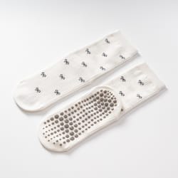 professional pilates socks, new cotton anti-slip yoga socks, breathable mid tube socks with jacquard design for sports