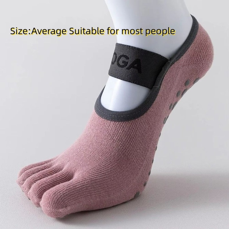 Lightweight Pilates Fitness Socks, Breathable Non-Slip Yoga Socks, Anti Slip Five Finger Socks