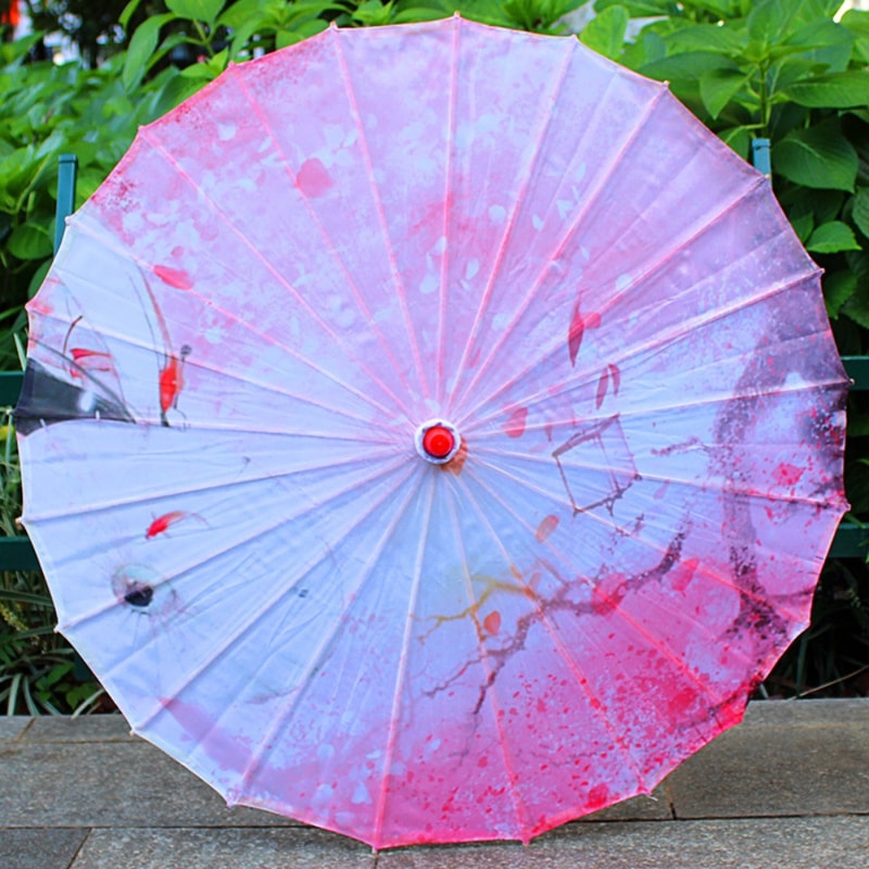 Vintage Oiled Paper Umbrella, Perfect for Dance, Photography, and Costumes in Antique Style