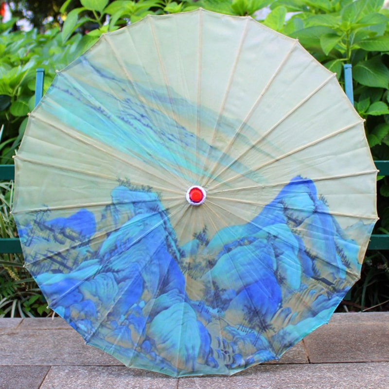 Vintage Oiled Paper Umbrella, Perfect for Dance, Photography, and Costumes in Antique Style
