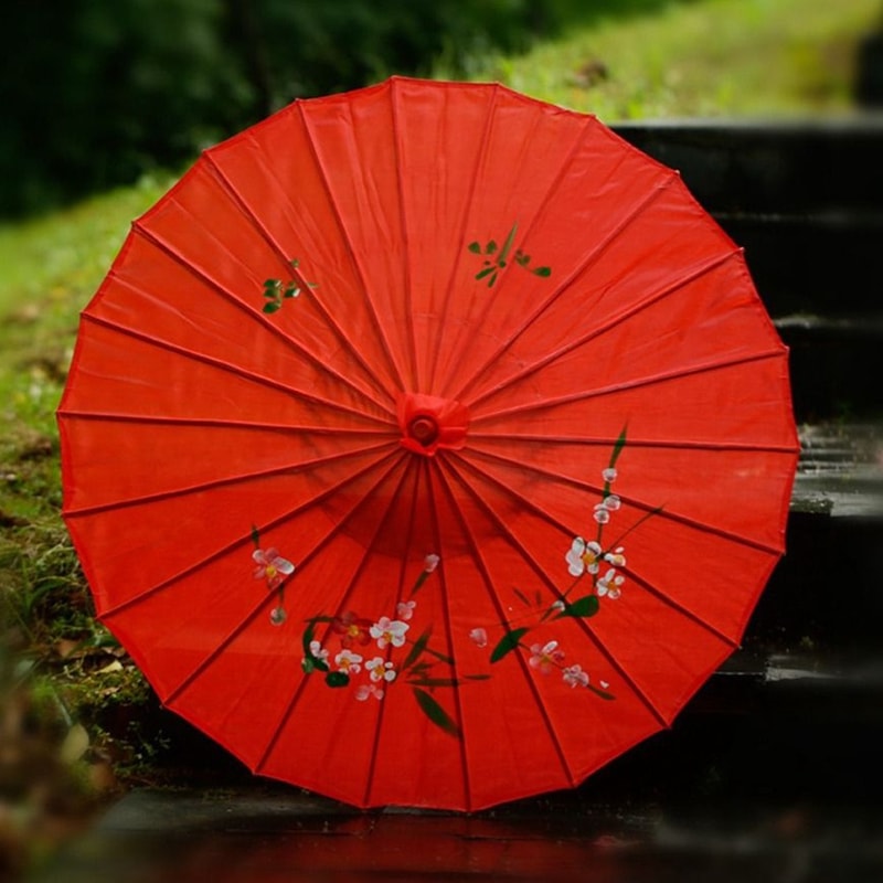 Jasmine Blossom Antique Style Oiled Paper Umbrella Dance Prop Photography Umbrella Beautiful Colors 5
