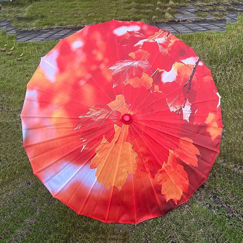 Jasmine Blossom Antique Style Oiled Paper Umbrella Dance Prop Photography Umbrella Beautiful Colors 7