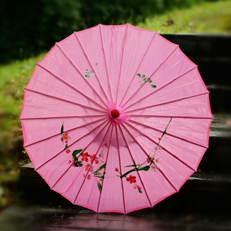 Jasmine Blossom Antique Style Oiled Paper Umbrella Dance Prop Photography Umbrella Beautiful Colors 8