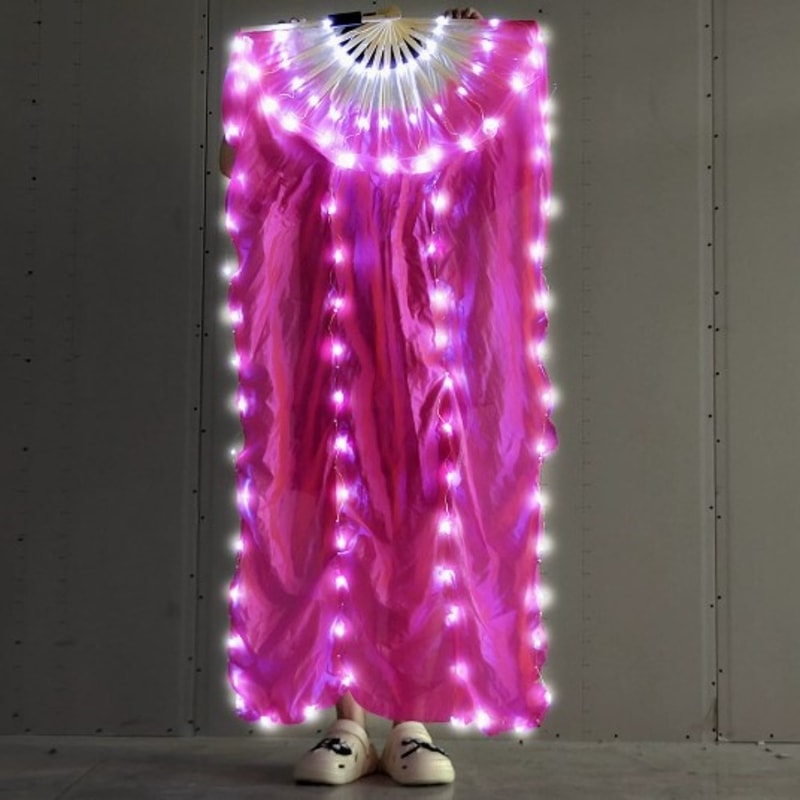 Silk Belly Dancing Fans, Performance Props for Dancer Practice, Elegant Dance Accessories