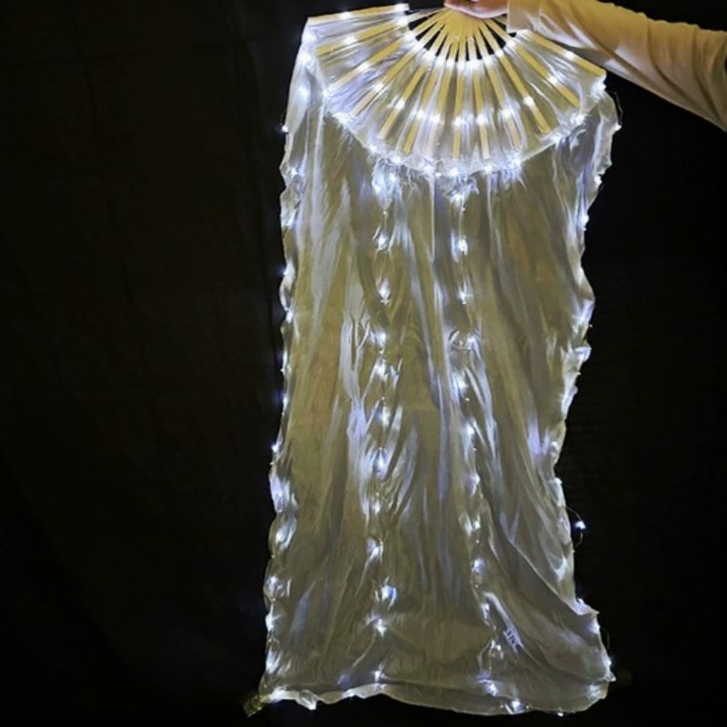 Silk Belly Dancing Fans, Performance Props for Dancer Practice, Elegant Dance Accessories