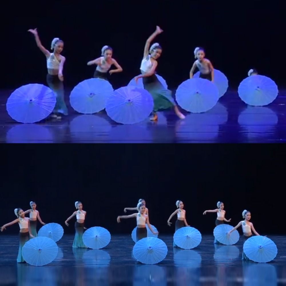 Colorful Antique Style Hanfu Oil Paper Umbrella for Cosplay & Dance