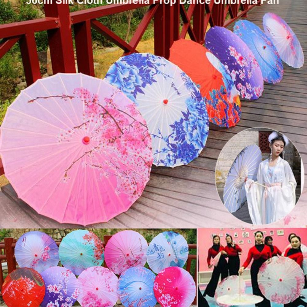Colorful Antique Style Hanfu Oil Paper Umbrella for Cosplay & Dance