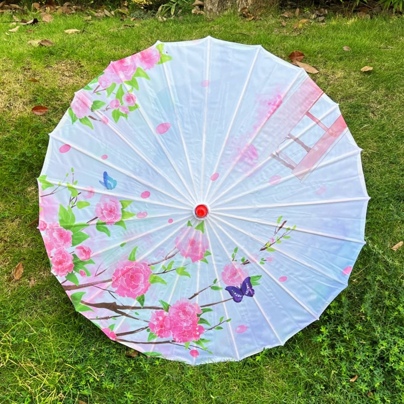 Colorful Antique Style Hanfu Oil Paper Umbrella for Cosplay & Dance