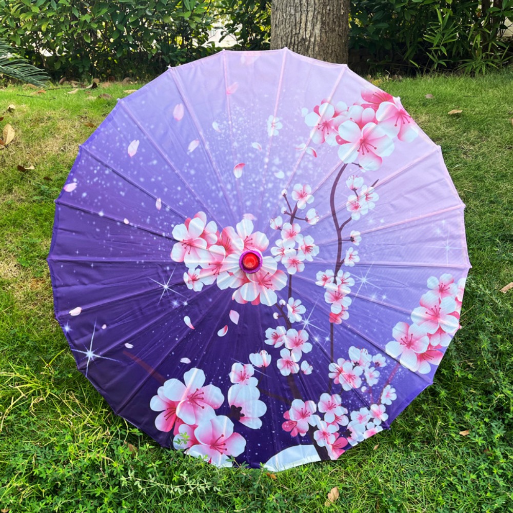 Colorful Antique Style Hanfu Oil Paper Umbrella for Cosplay & Dance