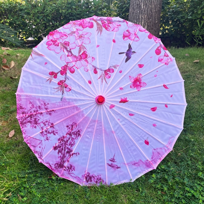 Colorful Antique Style Hanfu Oil Paper Umbrella for Cosplay & Dance