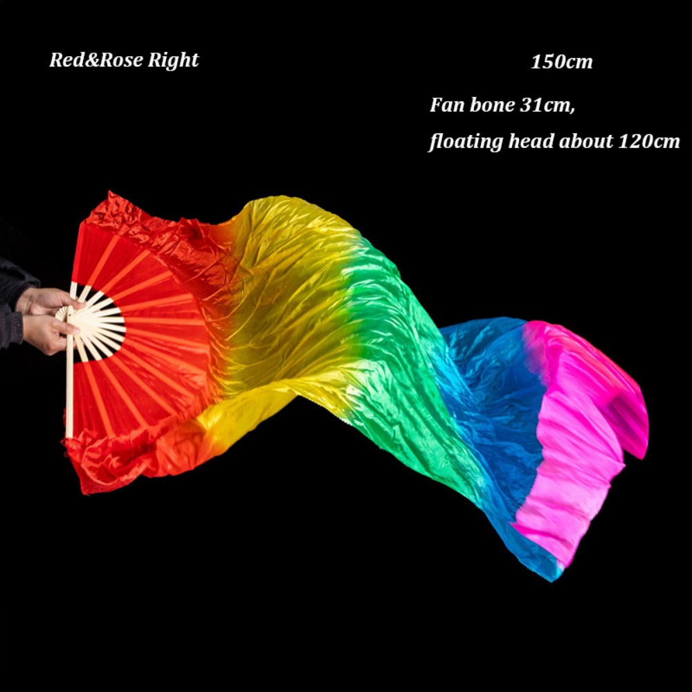 Dance Accessories, Multicolors Rayon Silk Fans for Dancer Practice