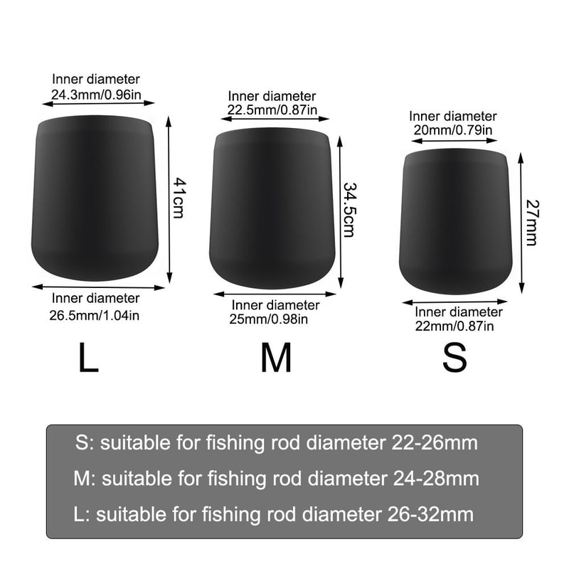 Strong Elasticity Fishing Rod End Cap, New Silicone Protector, Multiple Colors Tail Plug Case