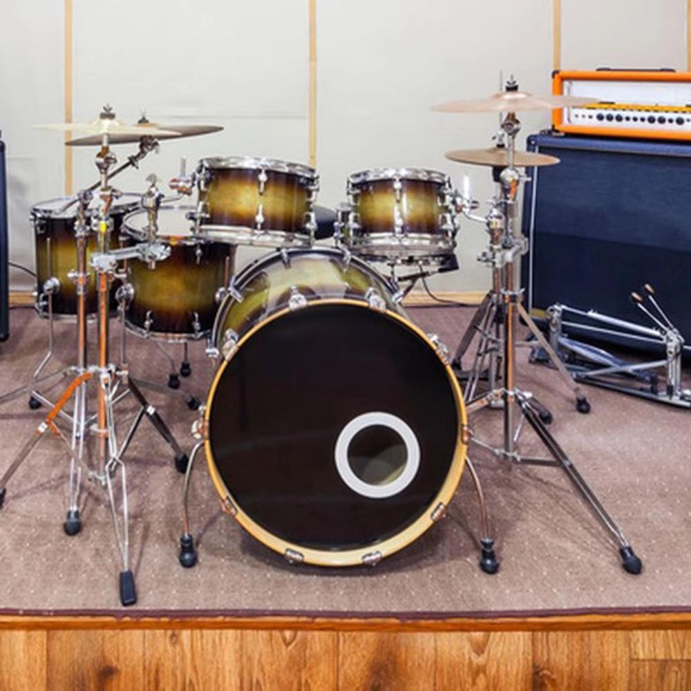 Practical Drum Accessories, Professional Bass Drum Port Hole Protector, Anti-Slip Drum Patch