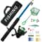 Fishing Rod Set with Reel Combo, Telescopic Soft Bait Fishing Tackle, Full Set with Bag, Portable Fishing Accessories