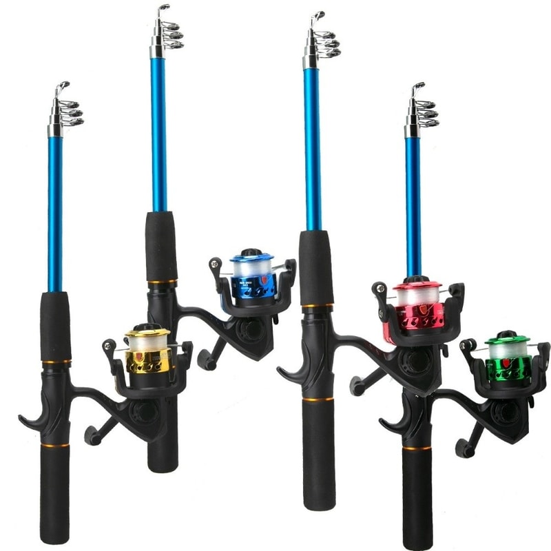 Fishing Rod Set with Reel Combo, Telescopic Soft Bait Fishing Tackle, Full Set with Bag, Portable Fishing Accessories