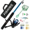 Fishing Rod Set with Reel Combo, Telescopic Soft Bait Fishing Tackle, Full Set with Bag, Portable Fishing Accessories