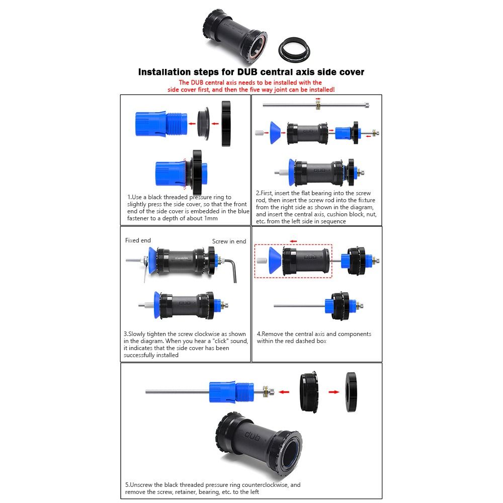 Integrated Dustproof Cover, Hollow Installation Tool for Bike Repair