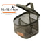 Large Capacity Barbecue Tableware Storage Bag, Grid Outdoor Cookware Bag, Breathable and Thickened with Handle