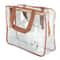 Transparent Clear Travel Bags with Zipper Closure, Handle Straps, Cosmetic and Makeup Bags for Travel Use