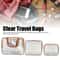 Transparent Clear Travel Bags with Zipper Closure, Handle Straps, Cosmetic and Makeup Bags for Travel Use