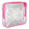 Transparent Clear Travel Bags with Zipper Closure, Handle Straps, Cosmetic and Makeup Bags for Travel Use