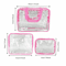 Transparent Clear Travel Bags with Zipper Closure, Handle Straps, Cosmetic and Makeup Bags for Travel Use