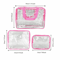 Transparent Clear Travel Bags with Zipper Closure, Handle Straps, Cosmetic and Makeup Bags for Travel Use