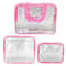 Transparent Clear Travel Bags with Zipper Closure, Handle Straps, Cosmetic and Makeup Bags for Travel Use