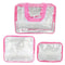 Transparent Clear Travel Bags with Zipper Closure, Handle Straps, Cosmetic and Makeup Bags for Travel Use