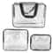Transparent Clear Travel Bags with Zipper Closure, Handle Straps, Cosmetic and Makeup Bags for Travel Use