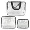 Transparent Clear Travel Bags with Zipper Closure, Handle Straps, Cosmetic and Makeup Bags for Travel Use