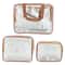 Transparent Clear Travel Bags with Zipper Closure, Handle Straps, Cosmetic and Makeup Bags for Travel Use