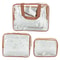 Transparent Clear Travel Bags with Zipper Closure, Handle Straps, Cosmetic and Makeup Bags for Travel Use