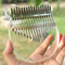 Flower Acrylic Crystal Kalimba Thumb Piano, Transparent Pentacle Thumb Pianos for Beginners