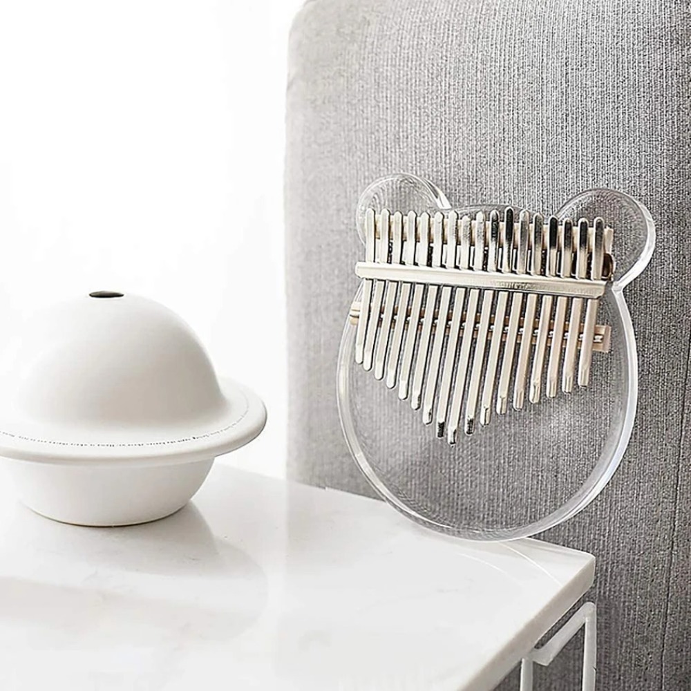 Flower Acrylic Crystal Kalimba Thumb Piano, Transparent Pentacle Thumb Pianos for Beginners