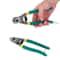 Green Wire Rope Cutter with Spring-loaded Handle, Steel Cable Cutters, One-Handed Cutting Pliers for Brake Cable