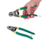 Green Wire Rope Cutter with Spring-loaded Handle, Steel Cable Cutters, One-Handed Cutting Pliers for Brake Cable