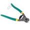 Green Wire Rope Cutter with Spring-loaded Handle, Steel Cable Cutters, One-Handed Cutting Pliers for Brake Cable