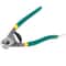 Green Wire Rope Cutter with Spring-loaded Handle, Steel Cable Cutters, One-Handed Cutting Pliers for Brake Cable